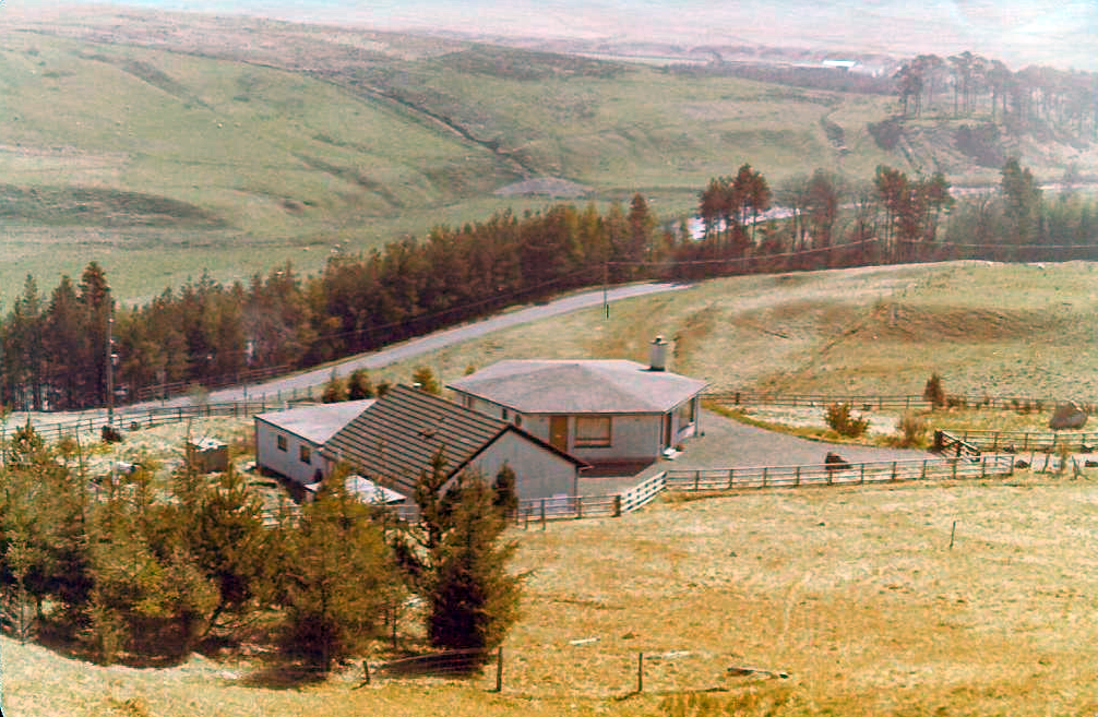 Octagonal retreat house at Samye-Ling Tibetan center Eskdalemuir, Langholm, Dumfries photographed in May 1980